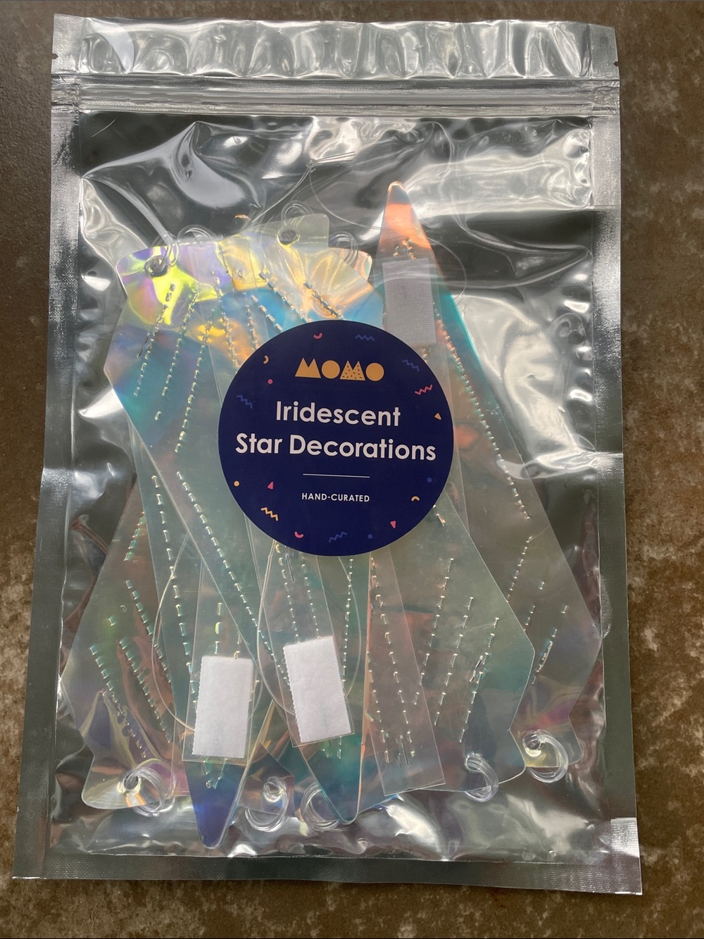 MOMO Party Goods Iridescent Star Decorations